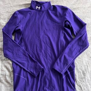 Under Armor Women's Purple Thermal Turtleneck Size XL Outdoor Winter Sports